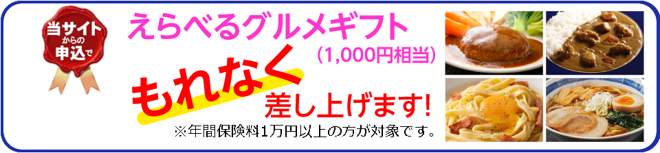 チューリッヒ自動車保険 デジタルグルメギフト（1,000円相当）をもれなくプレゼント